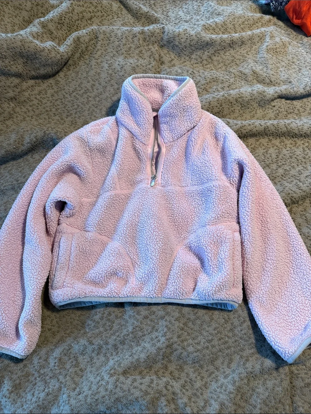 all in motion Lavender Sherpa Half-Zip Pullover Jacket